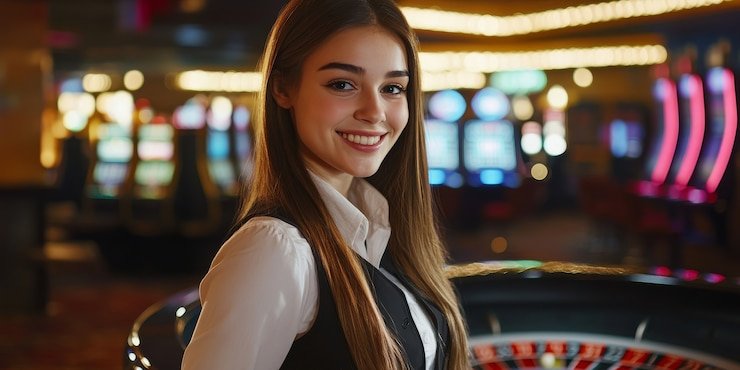 Tampilan meja Teen Patti dengan dealer langsung di studio idcash888